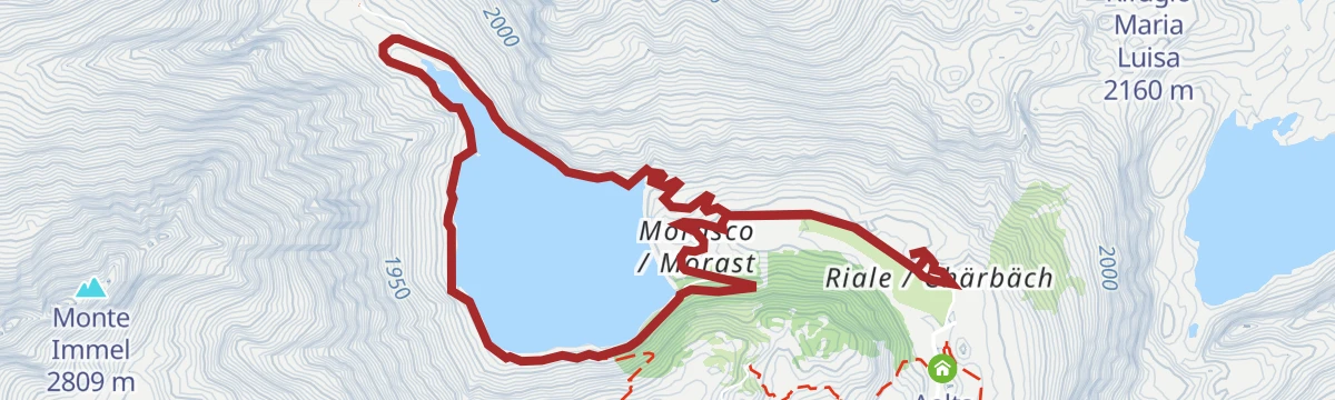 Route map: PERCORSO SLOW TREK